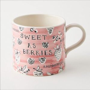 Anthropologie Superfoods Fruit Mug Pink Berries